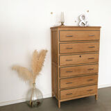 6-drawer chest of drawers in oak