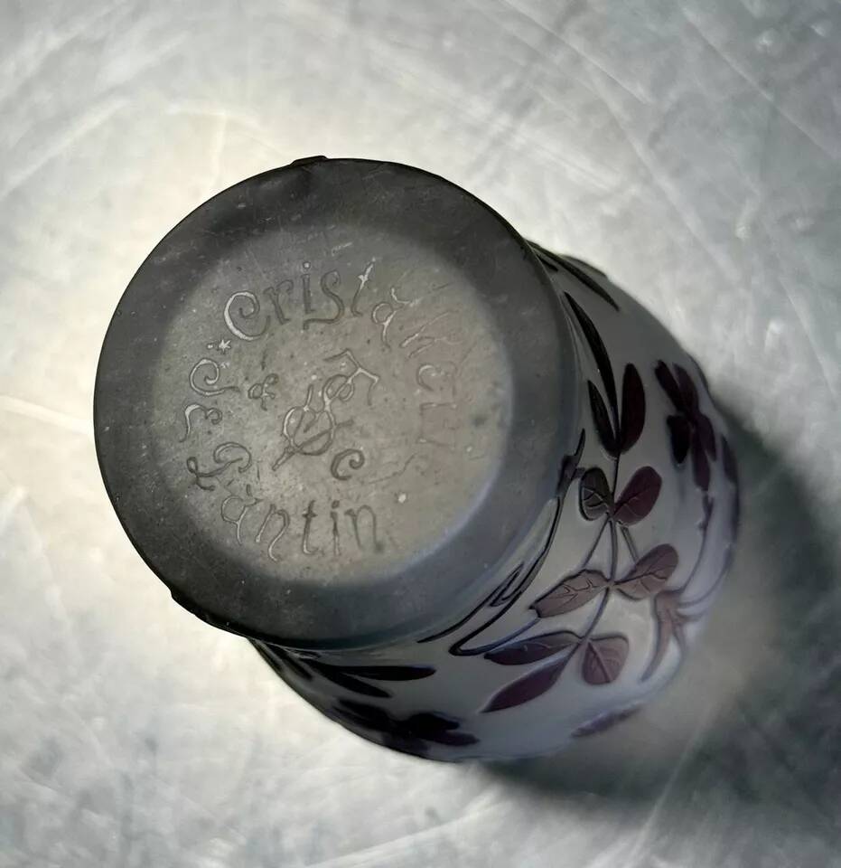 Pantin Crystal Factory France: multi-layer glass vase