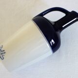 Glazed stoneware ceramic pitcher signed Dolphi, France