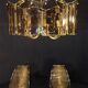 Lustre with brass sconces pair, Mid-Century Italy