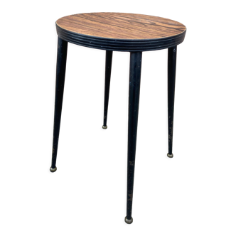 Stool mid-century metal & formica vintage 1960