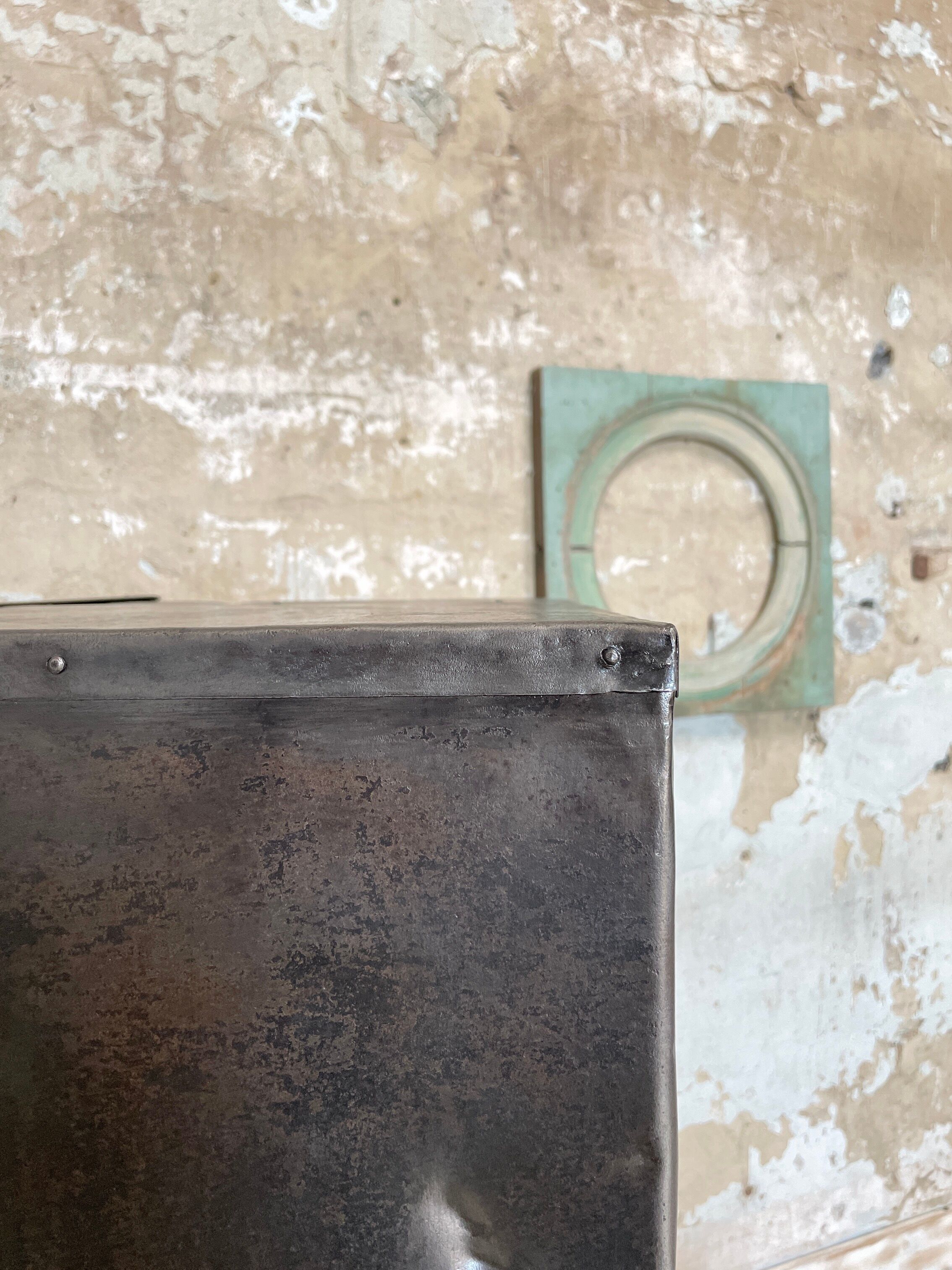 Industrial metal locker room