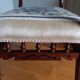 Piano bench stool upholstered canvas end of bed
