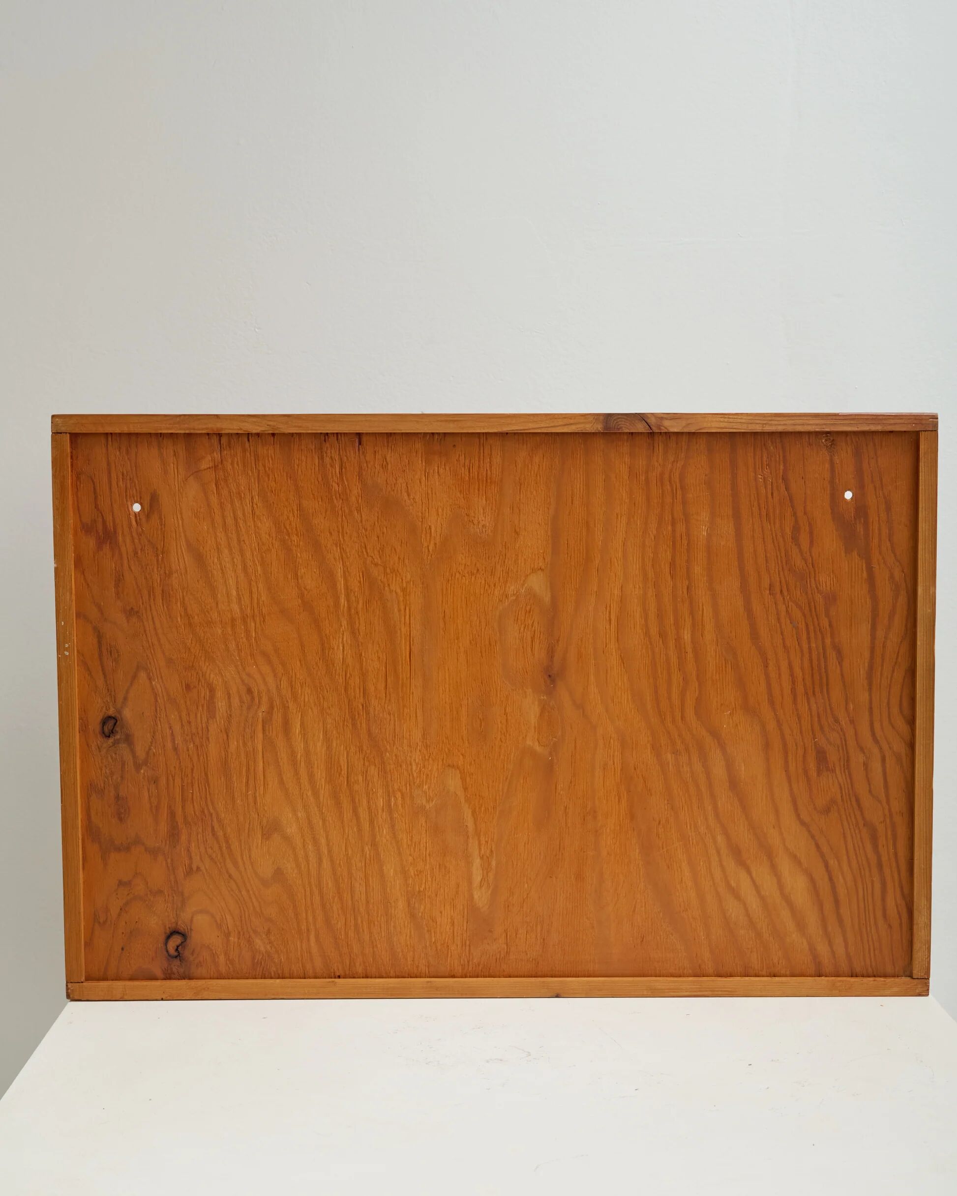 Round mirror with wooden frame, 1960s