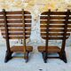 Pair of vintage folding chairs with slats, 1950-1960