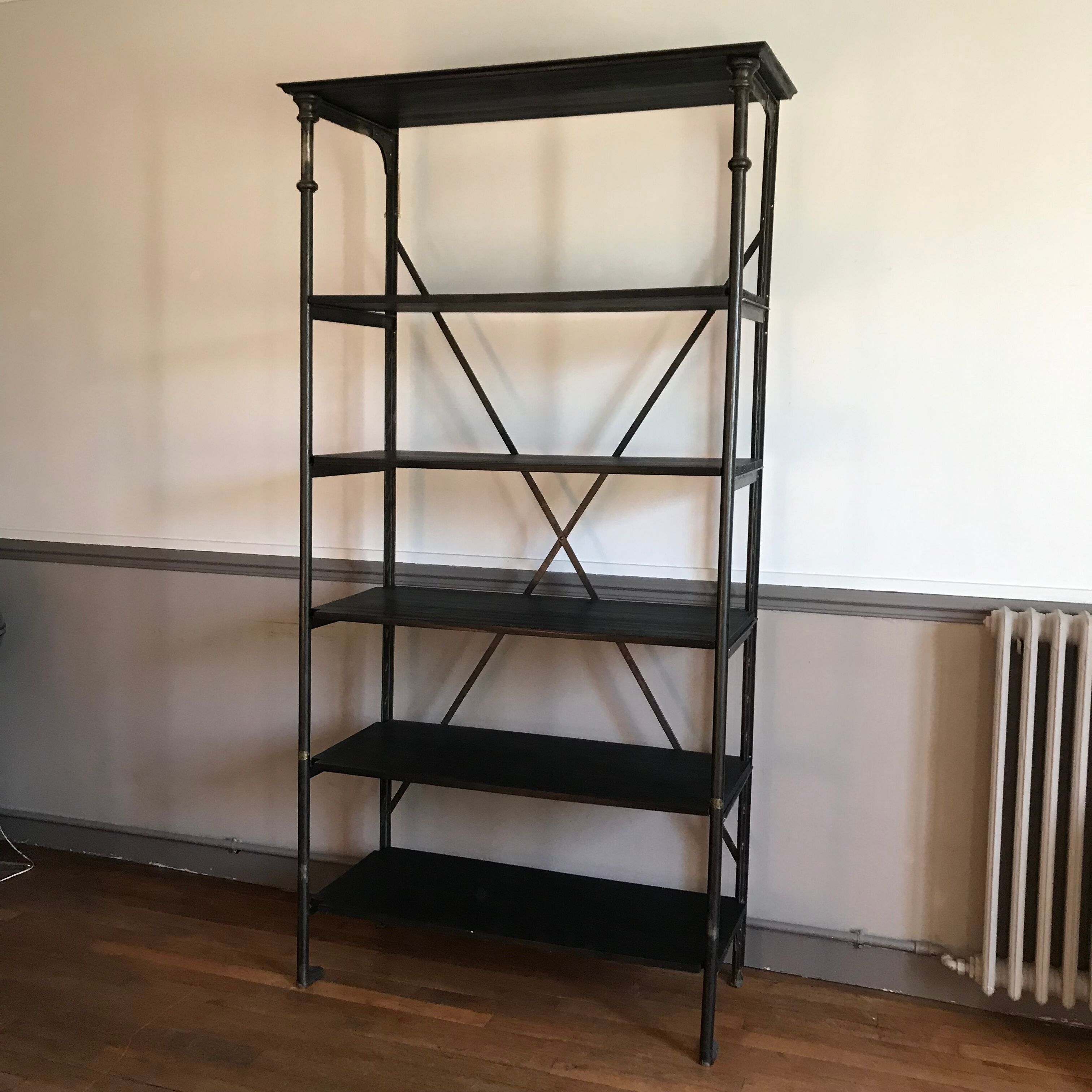 Scherf library shelf circa 1920