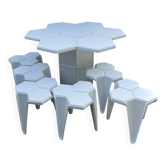 Table et chaises convertibles Jasp Hexagon par Mensa