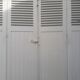 Arched shutters oak louvers H226xW277 4 leaves