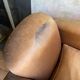 Vintage club armchair in brown fabrics to restore