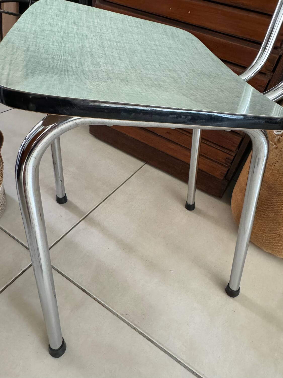 Vintage green Formica chair