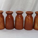 Set of 5 Mazagrans in glazed sandstone
