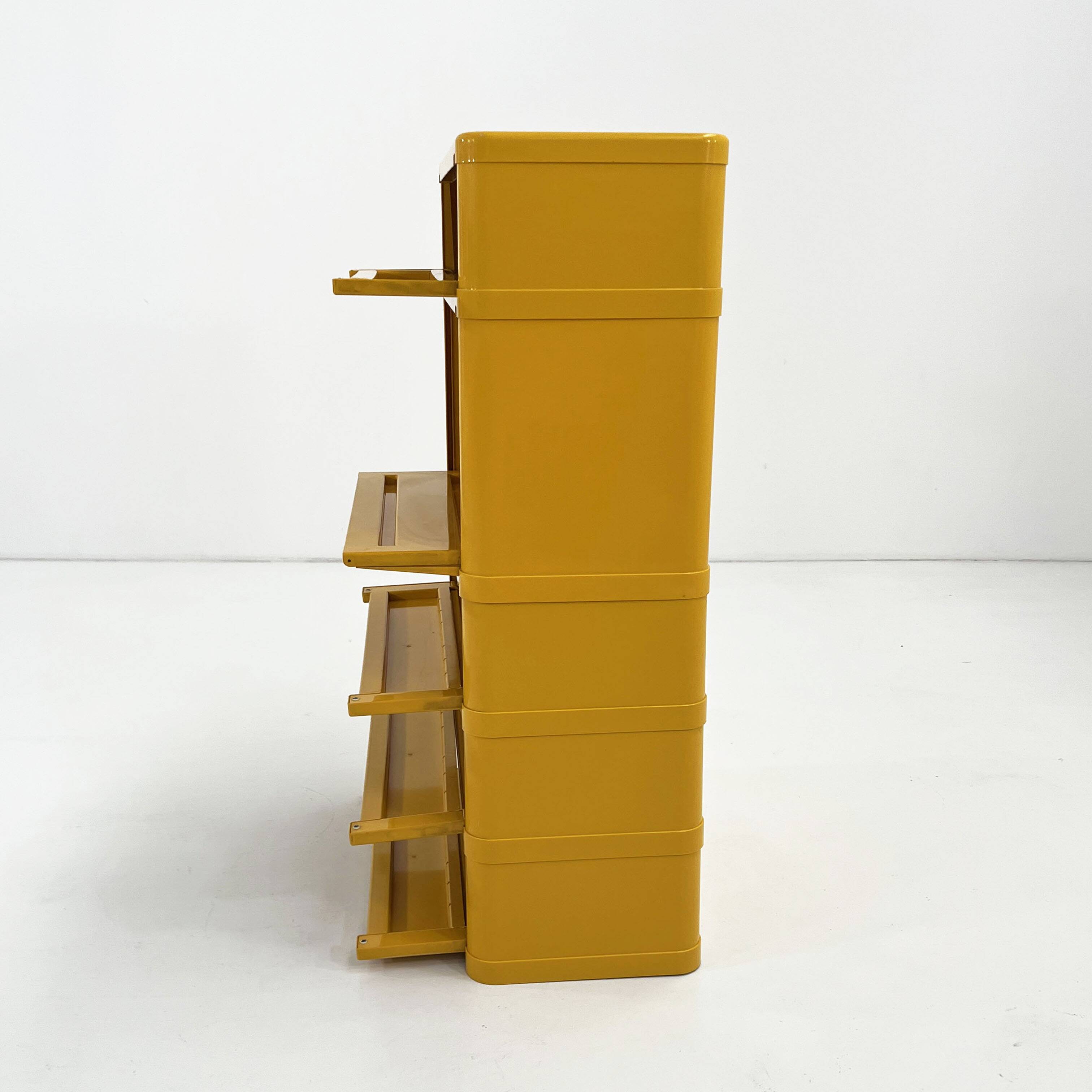 Yellow cabinet model “4964” by Olaf Von Bohr for Kartell, 1970
