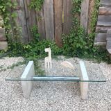Travertine coffee table