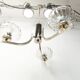 Lustre See Delmas 3 branches noir et doré verre transparent 1960