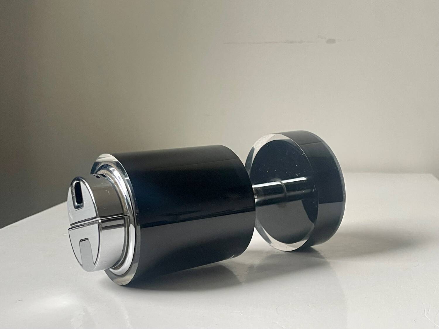 Vintage sarome japan table lighter in black plastic