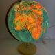 Large vintage 1970 terrestrial globe pvc jro verlag - 44 cm