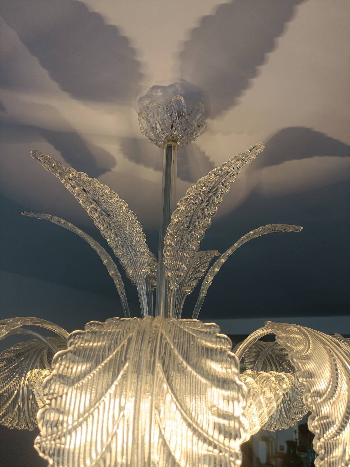 Murano glass pendant chandelier