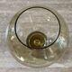 Vintage Krosno amber glass hanging bubble vase