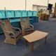 Pair of rattan armchairs