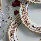 Antique Limoges porcelain dessert service, Lanternier & Cie, 10 plates