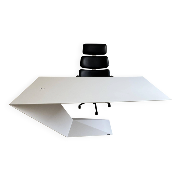 Bureau en laque blanche modèle Furtif par Daniel Rode pour Roche Bobois