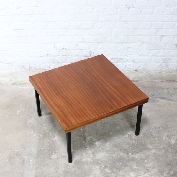 Table de salon vintage en acajou par Pierre Guariche pour Meurop 1960s