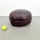 Vintage French Patchwork Leather Ottoman, 1960s