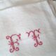 4 old monogrammed napkins
