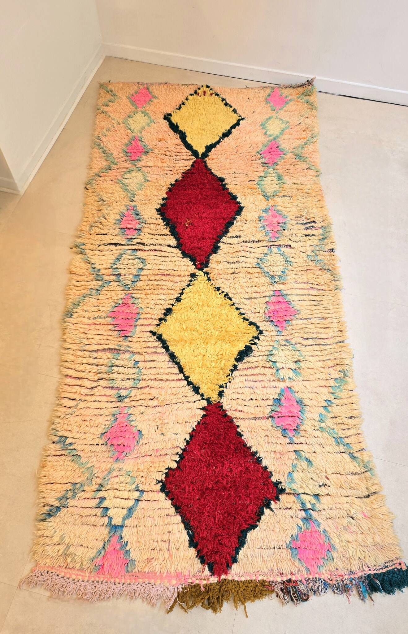 Tapis Boucherouite 225x105cm