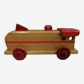 Train jouet en bois vintage