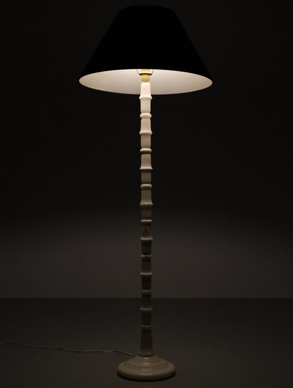 Lampadaire en marbre blanc Regency Italie 1970s