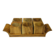Six egg cups on a wooden tray.