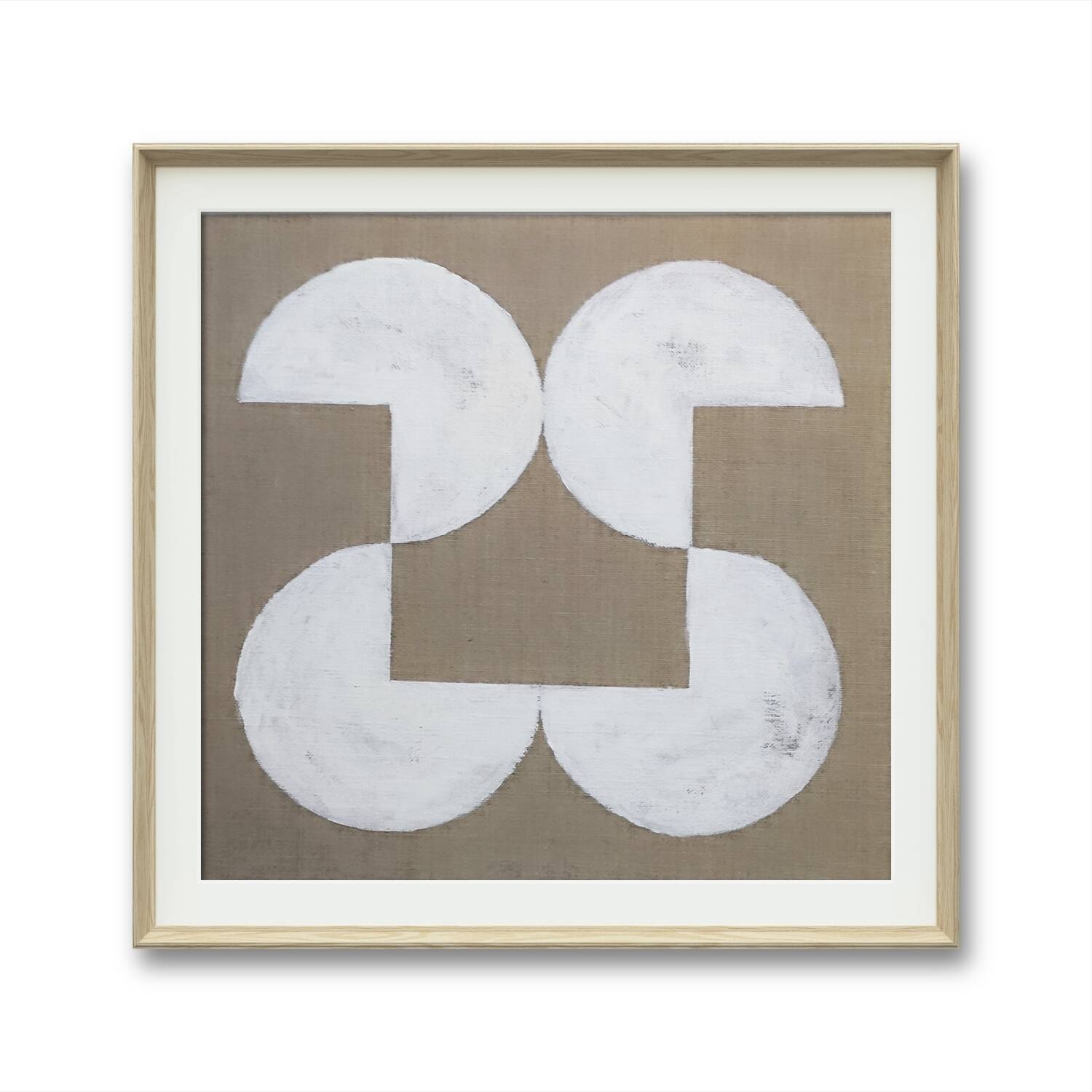 Geometric jute painting 30 x 30 cm