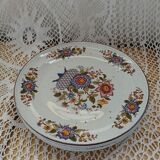 4 antique Sarreguemines plates, "Eclat" pattern