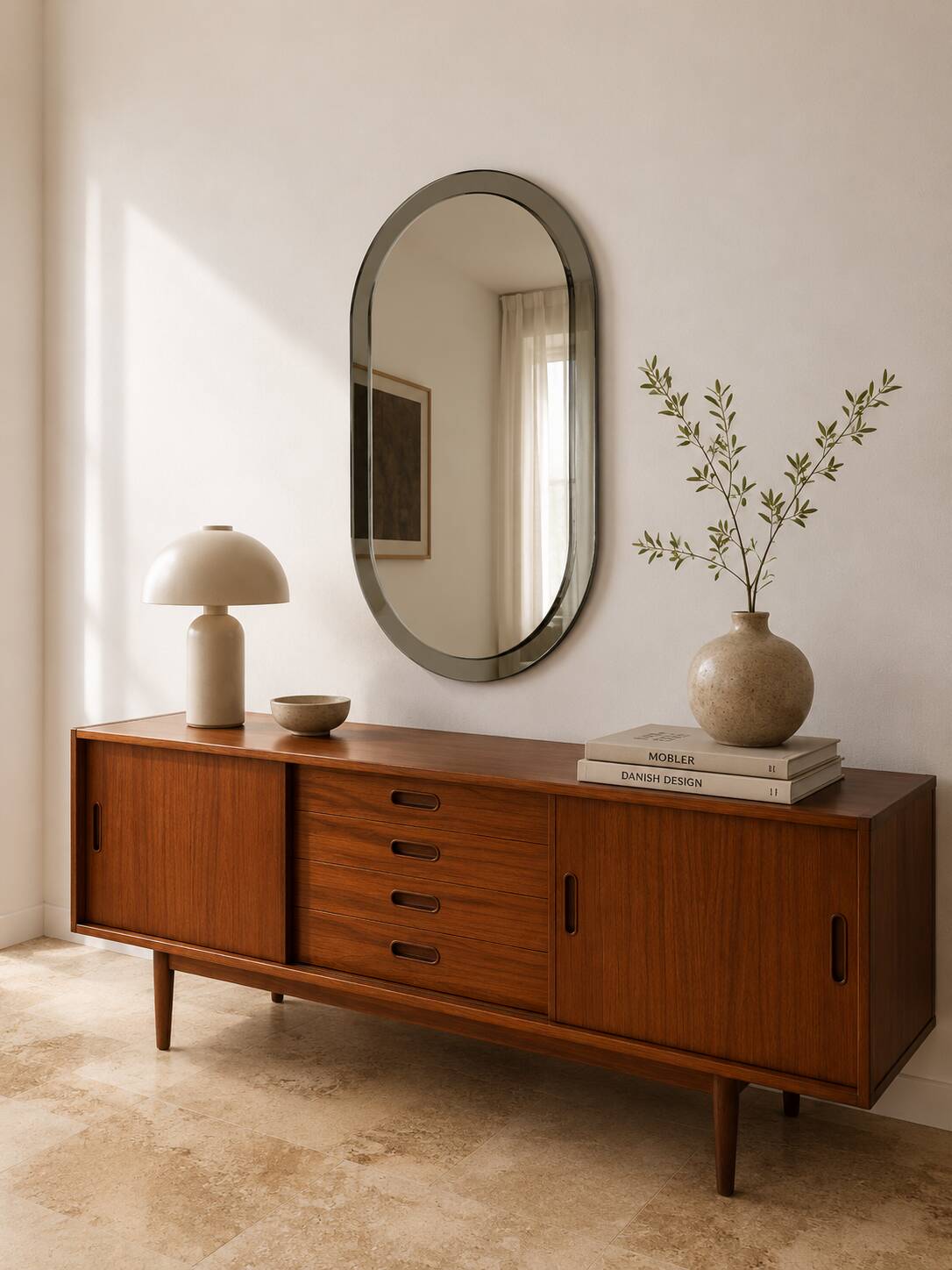 Italian Veca mirror in smoked glass, 1970s