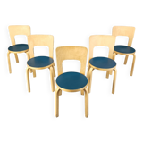 Model 66 dining chairs by Alvar Aalto for Artek, 1960s