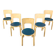 Model 66 dining chairs by Alvar Aalto for Artek, 1960s