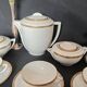 Coffee or tea service in Limoges porcelain and gold, France, Art style.