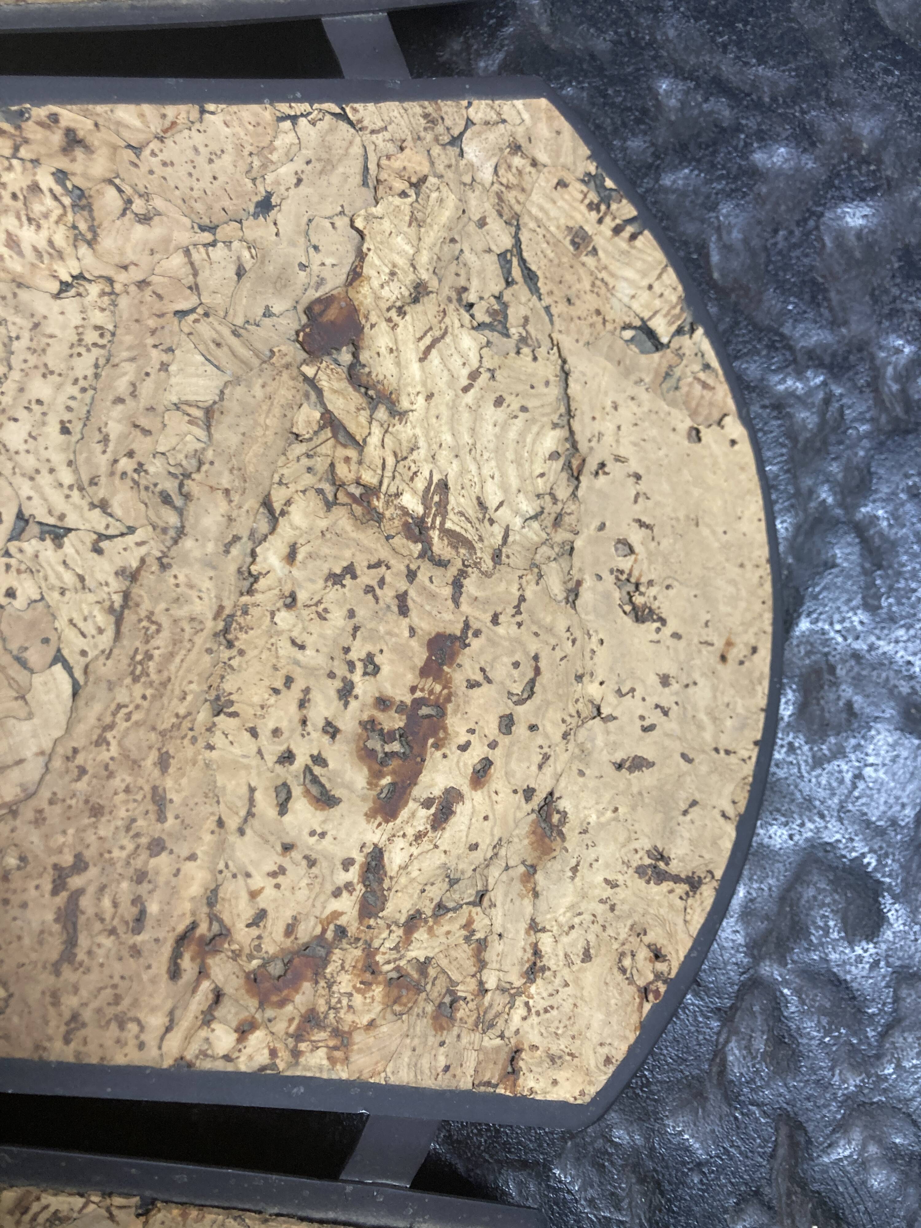 XL clover cork hanging pendant lamp, Germany 1970s