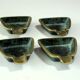 Stackable design ashtrays made of bronze and brass - Vintage