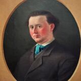 Portrait d'un gentilhomme français du XIXe siècle, peinture à l'huile