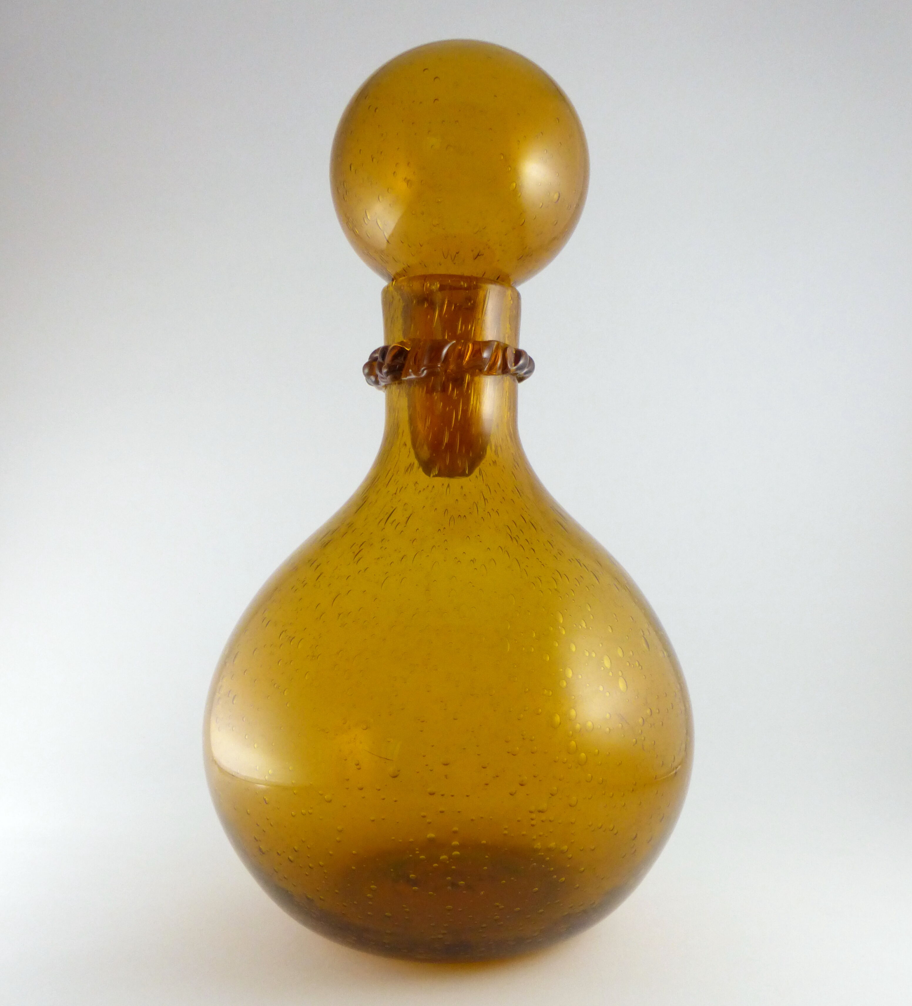 Bubble glass carafe amber from the 50 / 60
