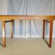 Scandinavian extendable rectangular table in blond teak