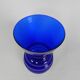 Art Deco vase with ribbed base, cobalt blue, 1930s