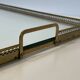 Rectangular Service Tray with Openwork Gallery in Brass. French Work