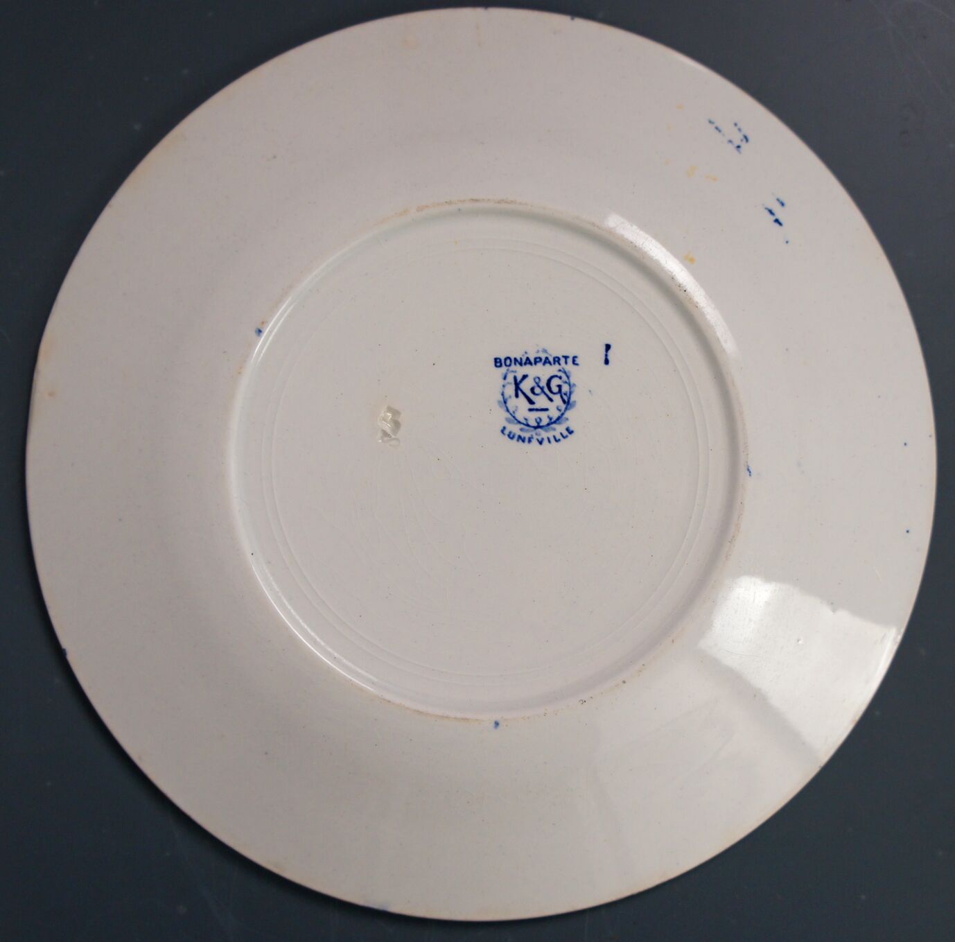 Porcelain plate K-G Lunéville "Bonaparte" 1900