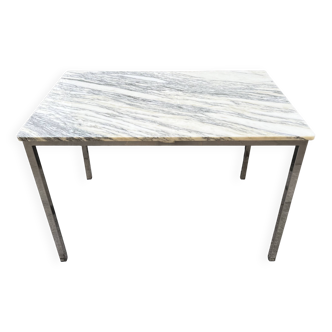 1970s chrome marble dining table