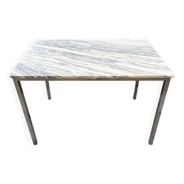 Table à manger marbre chrome années 70