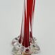 Red submerged Murano glass soliflore vase