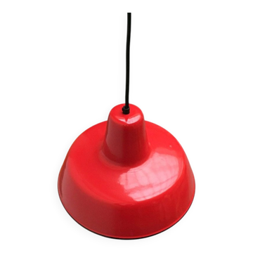 Suspension émaillée allemande du milieu du siècle de Kaiser Idell / Kaiser Leuchten, années 1960